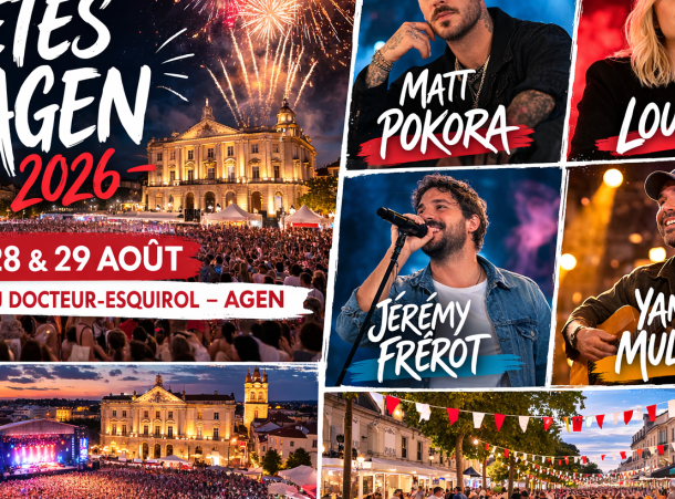 Fêtes d’Agen 2026 : découvrez le programme complet avec les dates, horaires et artistes.